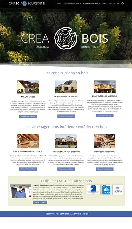 Site Créa bois Bourgogne