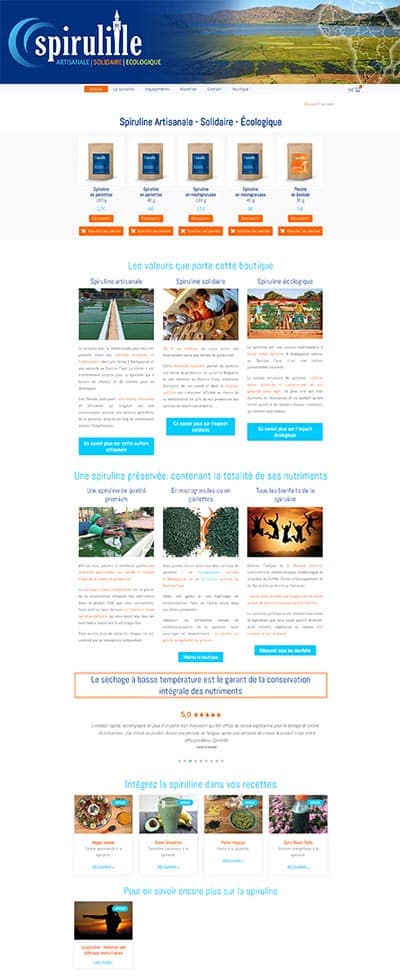 Site wordpress ecommerce spiruline la solution est ici